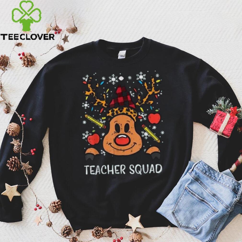 Leopard Plaid Reindeer Teacher Squad Christmas Xmas Women Unisex Shirt Leopard Plaid Reindeer Teacher Squad Christmas Xmas Women Unisex Shirt
