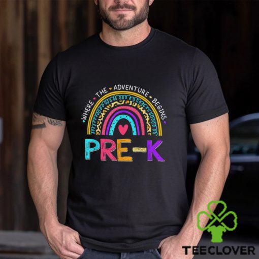 Leopard Rainbow Pre K Where The Adventure Begins Shirt
