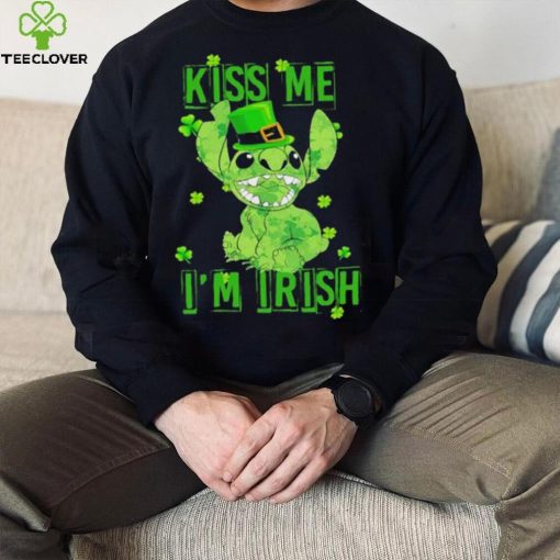 Leprechaun Stitch kiss me I’m Irish St. Patrick’s day hoodie, sweater, longsleeve, shirt v-neck, t-shirt