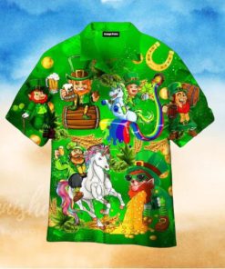 Leprechaun Unicorn Beer Hawaiian Shirt