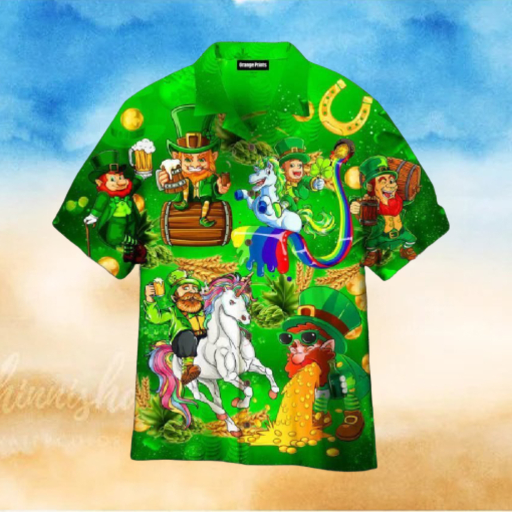 Leprechaun Unicorn Beer Hawaiian Shirt Leprechaun Unicorn Beer Hawaiian Shirt