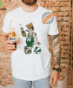 Leprechaun enjoy champagne and cigar Boston 18x Champs 2024 shirt
