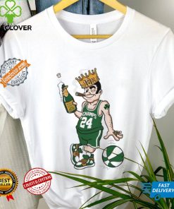 Leprechaun enjoy champagne and cigar Boston 18x Champs 2024 shirt