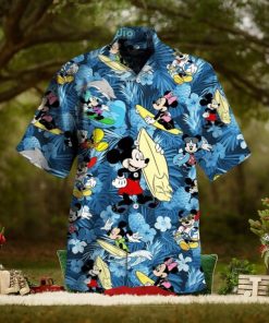 Funny Mickey Mouse Surfing Hawaiian Shirt Summer Holiday Gift