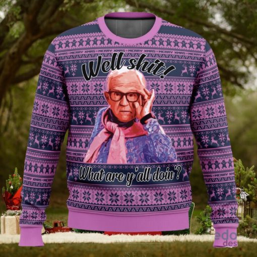 Leslie Jordan Well Shit 3D Ugly Christmas Sweater Christmas Gift Ideas Party Gift