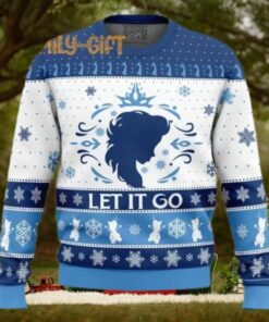 Let It Go Elsa Frozen Ugly Christmas Sweater – Fun Holiday Sweater for Frozen Fans