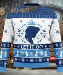 Let It Go Elsa Frozen Ugly Christmas Sweater – Fun Holiday Sweater for Frozen Fans