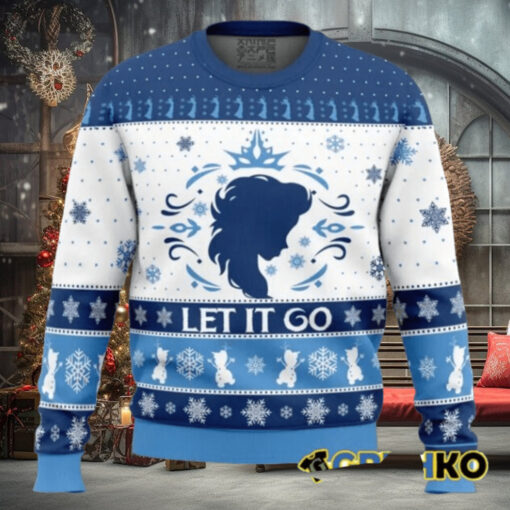 Let It Go Elsa Frozen Ugly Christmas Sweater