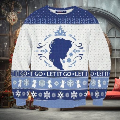 Let It Go Elsa Ugly Sweater Christmas Party