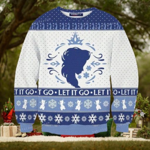 Let It Go Elsa Ugly Sweater Christmas Party