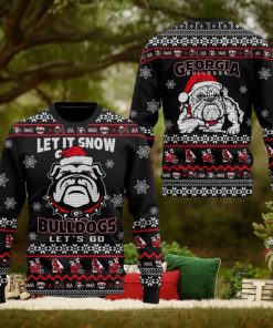 Let It Snow Bulldogs Let’s Go Ugly Christmas Sweater