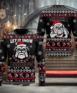 Let It Snow Bulldogs Let’s Go Ugly Christmas Sweater