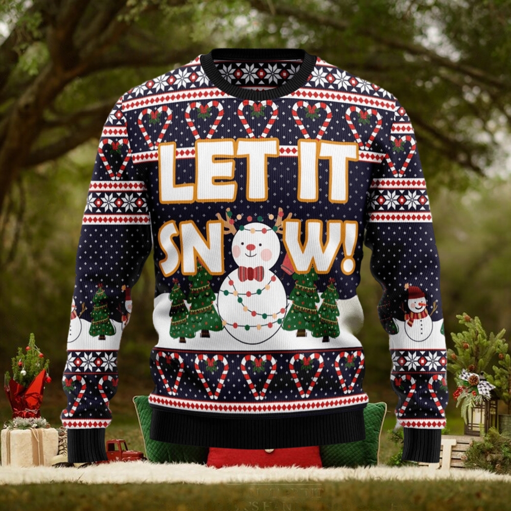 Let It Snow Cute Snowman Ugly Christmas Sweater Let It Snow Cute Snowman Ugly Christmas Sweater