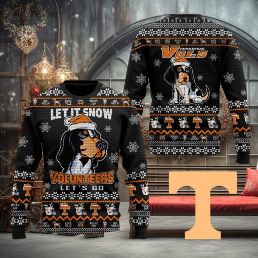 Let It Snow Volunteers Vols Let’s Go Rocky Top Ugly Christmas Sweater