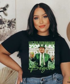 Let The Shenanigans Begin Trump St Patrick's Day Long Sleeve T Shirt