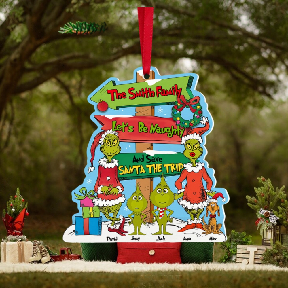 Let’s Be Naughty And Save Santa The Trip, Personalized Ornament, Christmas Gift Let’s Be Naughty And Save Santa The Trip, Personalized Ornament, Christmas Gift
