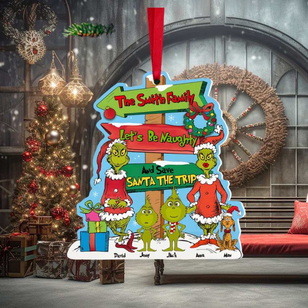 Let’s Be Naughty And Save Santa The Trip, Personalized Ornament, Christmas Gift Let’s Be Naughty And Save Santa The Trip, Personalized Ornament, Christmas Gift