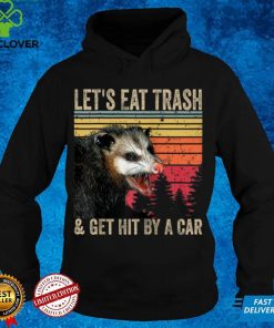 Let's Eat Trash and Get Hit By A Car Gifts Vintage Opossum Raglan Baseball Tee