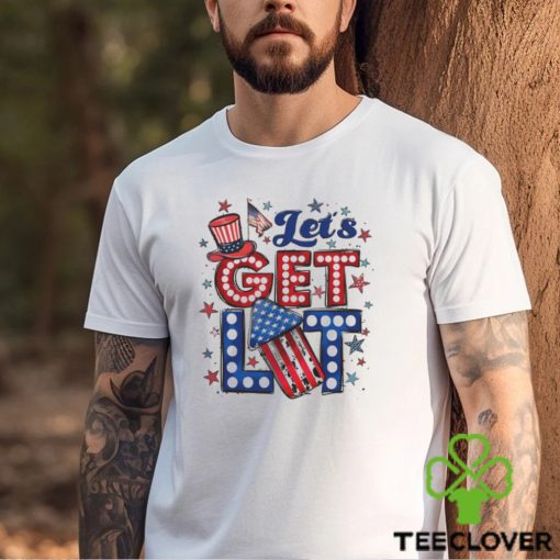 Let's Get Lit 4th of July T Shirt