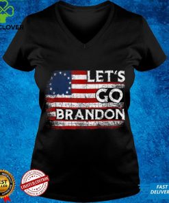 Lets Go Brandon Flag American Vintage Old Funny Quotes T Shirt tee