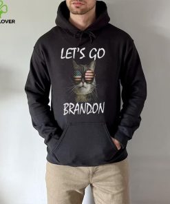 Let's Go Brandon Funny Cat With Usa Flag T Shirt Essential T Shirt
