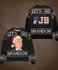 Let’s Go Brandon Trump FJB Christmas Sweater 31221V – Unisex Funny Winter Holiday Ugly Christmas Sweater