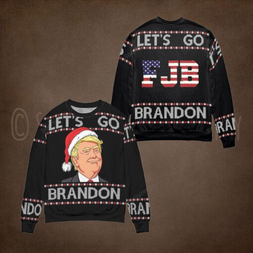 Let’s Go Brandon Trump FJB Christmas Sweater 31221V – Unisex Funny Winter Holiday Ugly Christmas Sweater