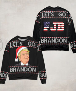 Let’s Go Brandon Trump FJB Christmas Sweater 31221V – Unisex Funny Winter Holiday Ugly Christmas Sweater