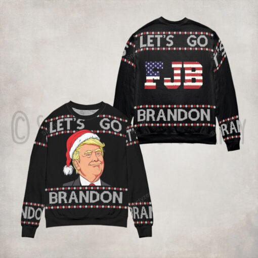 Let’s Go Brandon Trump FJB Christmas Sweater 31221V – Unisex Funny Winter Holiday Ugly Christmas Sweater