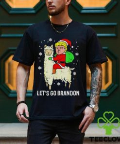 Let’s Go Brandon Trump Santa Riding Llama Christmas shirt