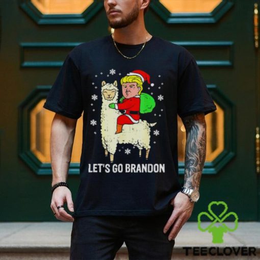 Let’s Go Brandon Trump Santa Riding Llama Christmas hoodie, sweater, longsleeve, shirt v-neck, t-shirt