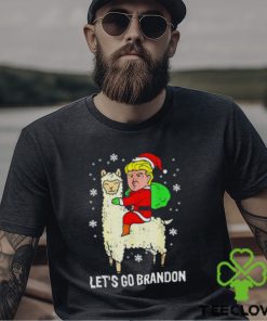 Let’s Go Brandon Trump Santa Riding Llama Christmas hoodie, sweater, longsleeve, shirt v-neck, t-shirt