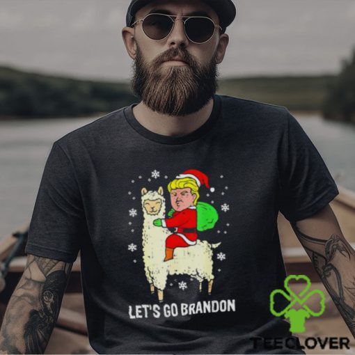 Let’s Go Brandon Trump Santa Riding Llama Christmas hoodie, sweater, longsleeve, shirt v-neck, t-shirt