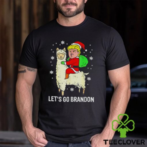 Let’s Go Brandon Trump Santa Riding Llama Christmas hoodie, sweater, longsleeve, shirt v-neck, t-shirt