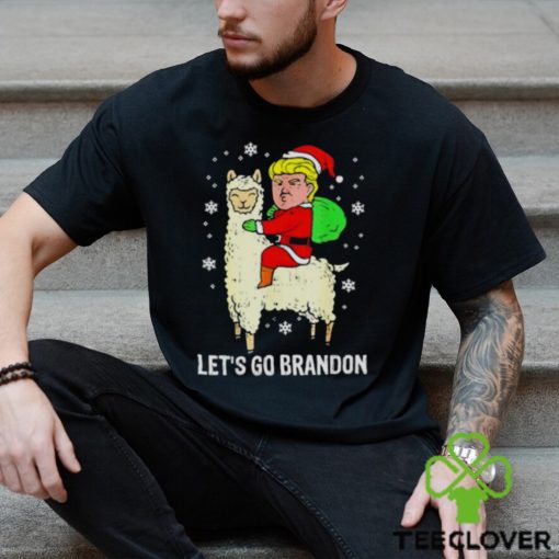 Let’s Go Brandon Trump Santa Riding Llama Christmas hoodie, sweater, longsleeve, shirt v-neck, t-shirt