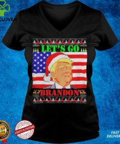Let’s Go Brandon Trump Ugly Christmas Sweater Usa Flag T Shirt