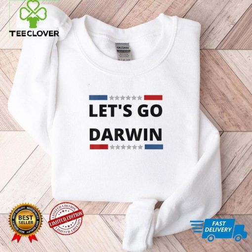 Lets Go Darwin Funny Sarcastic US Flag vintage T Shirt tee