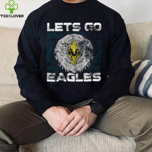 Lets Go Eagles Washed And Worn Look Philadelphia Eagles T Shirt