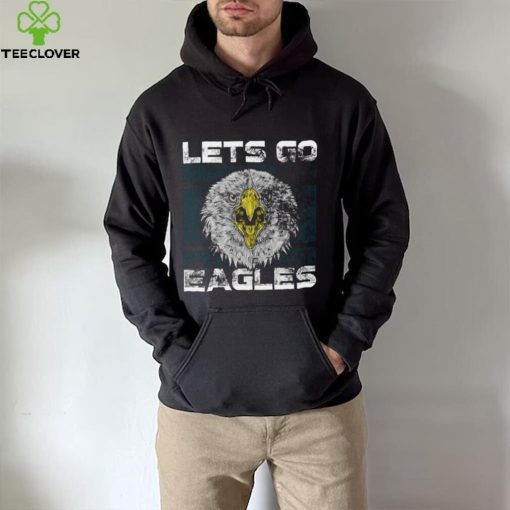 Lets Go Eagles Washed And Worn Look Philadelphia Eagles T Shirt