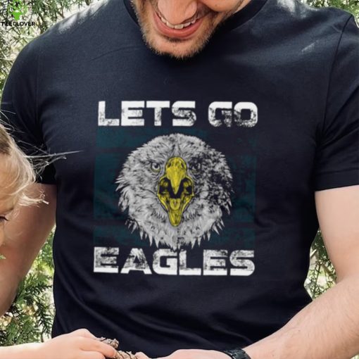 Lets Go Eagles Washed And Worn Look Philadelphia Eagles T Shirt