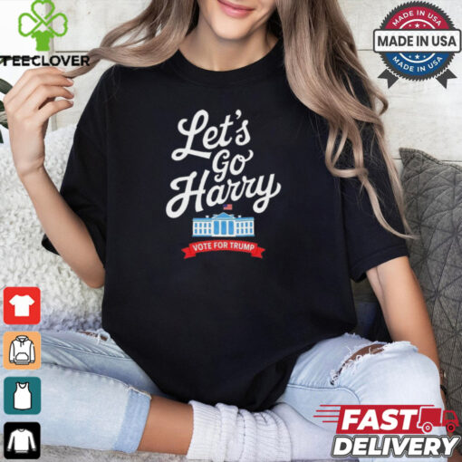 Lets Go Harry Vote For Trump American Flag Shirt