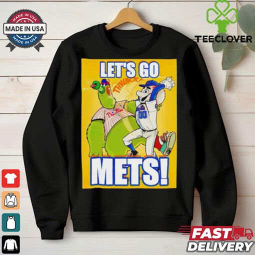 Let’s go Mets New York Mets Grimace beats Phanatic Philadelphia Philly MLB hoodie, sweater, longsleeve, shirt v-neck, t-shirt