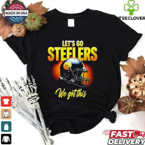 Let’s go Pittsburgh Steelers we got this helmet shirt