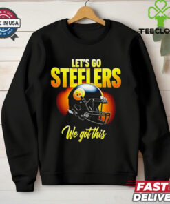 Let’s go Pittsburgh Steelers we got this helmet shirt