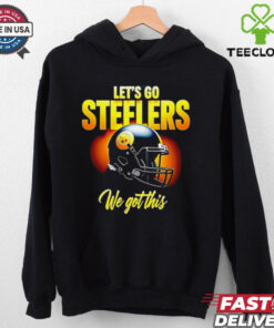 Let’s go Pittsburgh Steelers we got this helmet shirt