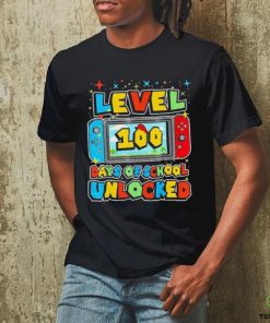 Level 100 Days Of School Unlocked Gamer Video Games Shirt