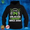 Level 14 Unlocked Awesome 2008 14th Birthday Boys Gifts T Shirt