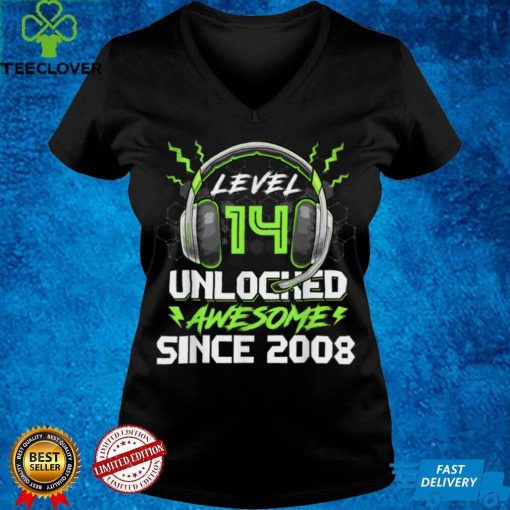 Level 14 Unlocked Awesome 2008 14th Birthday Boys Gifts T Shirt