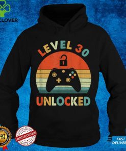 Level 30 Unlocked Vintage Video Gamer 30th Birthday Gift T Shirt B09VXK4KJ4