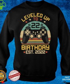 Level Up To 22 Birthday Gamer Est2022 Vintage Video Game Shirt